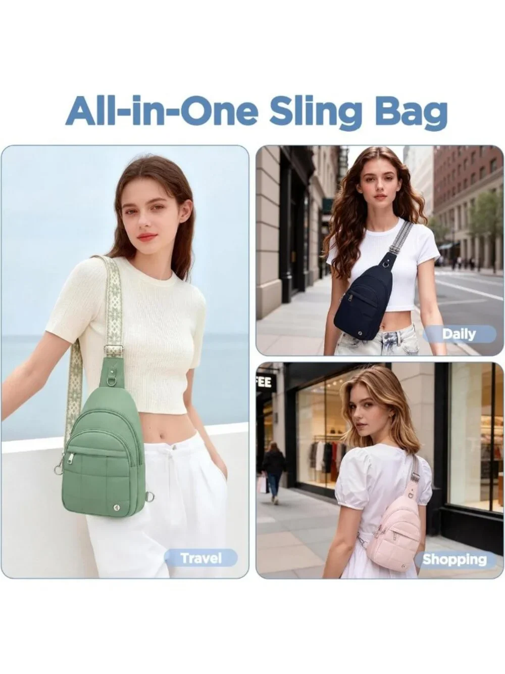 Stylish Anti-Theft Sling Bag for Women | Lightweight RFID Crossbody Purse